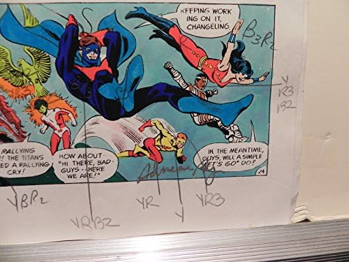 Teen Titans Drug Book2 P.G 24 Flash Arte de produção de cores original assinada