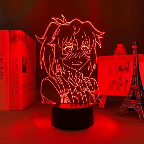 Bucros Anime High Rise invasão 3d luz noturna para fãs 16 cores Decoração ilusão Lâmpada LED com controle remoto, mangá kuon shinzaki