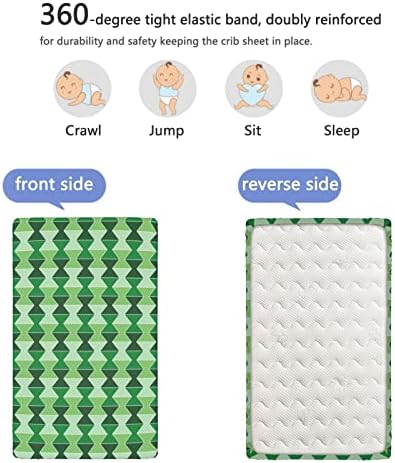 Resumo com temas de mini folhas de berço, lençóis de berço portáteis lençóis macios e respiráveis ​​lençóis de colchão ou lençol de