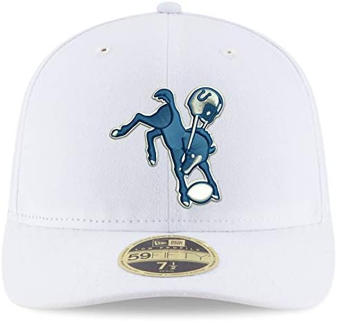 New Era Men's White Indianapolis Colts Logo Historic Omaha Low Profile 59Fifty Chap