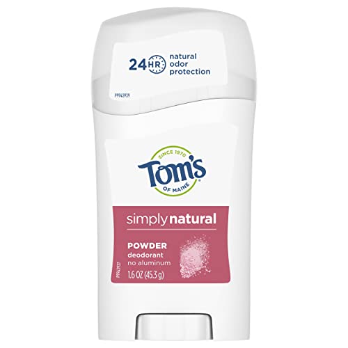 Tom's do Maine simplesmente desodorante sem alumínio natural, pó fresco, 1,6 oz.