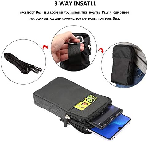 Caso de telefone transportando a bolsa de celular casual da carteira casual casual de corpo, com ombro casual compatível