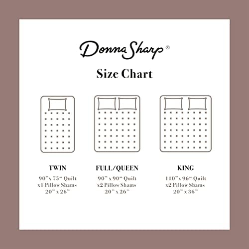 Donna Sharp Full/Queen Bedding Conjunto - 3 peças - Antique Pine Lodge Quilt Set com Quilt Full/Queen e Almofada Padrão