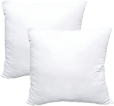 Conjunto de luxo obruosci de 2 brohamentos de travesseiro, 22 x 22 hipoalergênico Ultra Soft White Polyster Microfiber