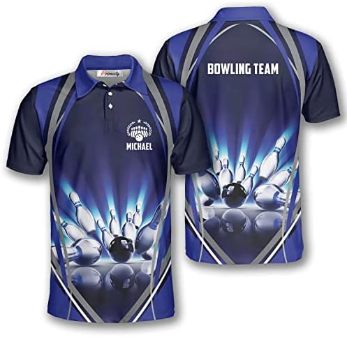 Camisas de boliche personalizadas para Men Nome e nome da equipe Bowling Polo Camisetas Jerseys Size S-5xl