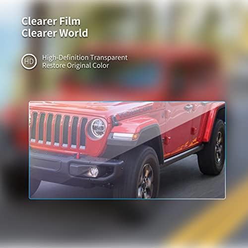 Protetor de tela ZZDMDM para 2018-2023 Jeep Wrangler JL 8.4in UConnect Center Controle Controle Touchscreen Screen Touch Tela de vidro temperado Protetor HD Clear 9H Dinuidade Anti-Scratque Acessórios para Wrangler