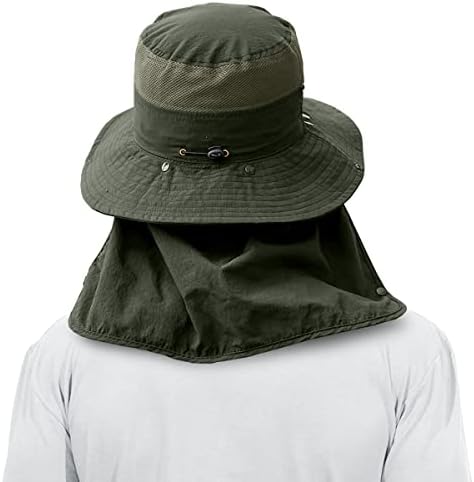3 pacote de chapéu de pesca larga ao ar livre, UPF 50+ Cap de proteção solar com aba de pescoço para caminhadas e jardim