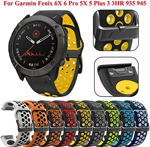 Houcy Silicone Remask Watchband Band Strap for Garmin Fenix ​​7x 7 Assista a pulseira EasyFit 26 22mm Strap