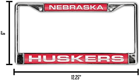 RICO Nebraska Cornhuskers NCAA OFICIAL NCAA 12 polegadas x 6 polegadas Indústrias de moldura de placa metálica de metal