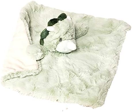 A Sona G projeta um cobertor de segurança personalizado personalizado de dinossauro Lovey com chocalho