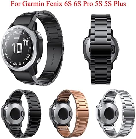 Cinta de banda de vigilância kangdd para Garmin Fenix ​​7S 6S Pro Watch Release Quickless Aço inoxidável Banda de 20 mm
