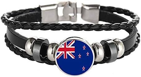 Bracelete do estilo da bandeira nacional Creative New Zealand Travel Saltevenir Gift Personalizado Tercelar Acessórios para homens