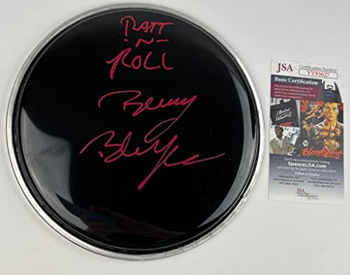 Bobby Blotzer assinou 8 tambor tambor tambor ratt band baterista autenticação JSA Authentication