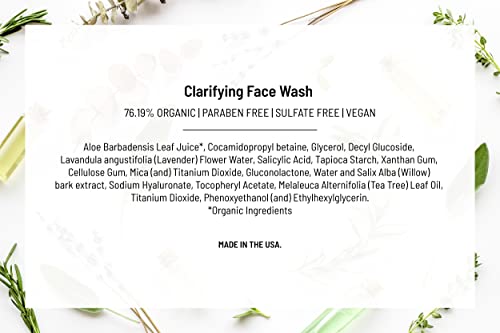 Lavagem secreta de rosto esclarecedor da mãe, limpeza, purificação, calmante, feita com ingredientes naturais e orgânicos,