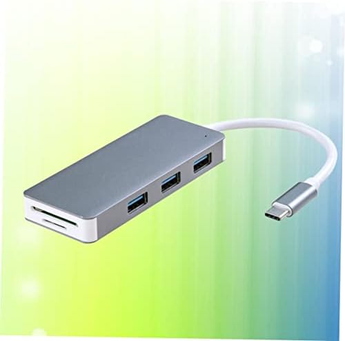 Hub de carregamento USB do Solustre 5 1 Extensão de transferência Tipo -C Extensoras de cinza de cubo rápido na interface