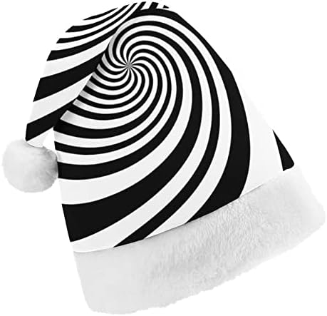 Espiral psicodélica com chapéu de Natal radial personalizado chapéu de Papai Noel Decorações de Natal engraçadas