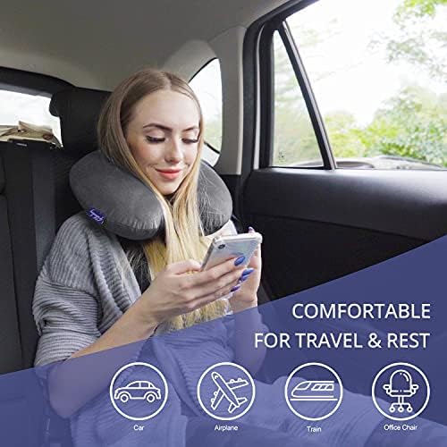 Fumaça de memória de travesseiro de viagem para aviões - travesseiro de pescoço para viajar, carro, casa, travesseiro