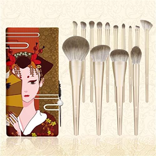 N/A Professional Makeup Brush Conjunto de Brush um conjunto completo de ferramentas de beleza 14pcs (cor: a, tamanho