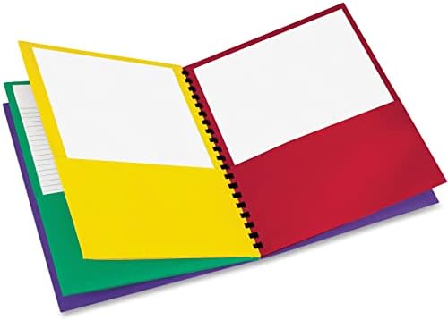 Pasta de papel de 8 bolsos de Oxford, tamanho da letra, capacidade de 200 folhas, multicoloria, vermelha, verde, amarela,
