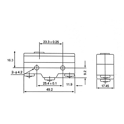 Alavanca de dobradiça longa baomain normalmente 250vac 15a micro-switch CM-1705 CE TUV