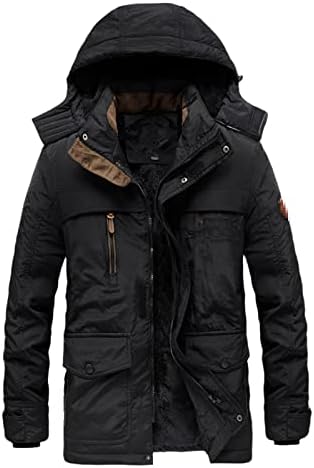 Jaqueta de inverno uioklmjh homens engrossam jaquetas de lã de streetwear windbreaker parkas casaco de capuz destacável com