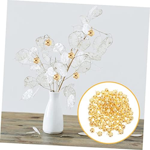 Operitacx 100pcs hollow flor sell mini guirlanda de jóias feitas de joias de metal sinalizadores de sinos artesanais para artesanato
