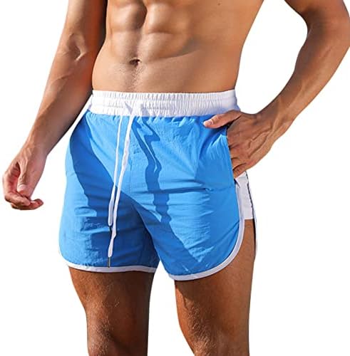 Shorts de prancha de verão masculinos da XXBR, faixa lateral de cordão de greve dividida baús de natação casuais shorts de praia
