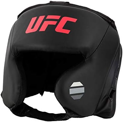 UFC Synthetic Leather Training Head Gear Boxing Head Gear, preto