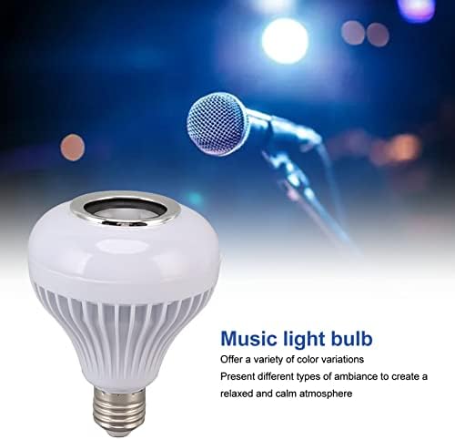 Lâmpada de música bluetooth de bluetooth, economia de energia de 12w de 12w App Bluetooth LED LUZ LUZ BORLA BRILHA COM