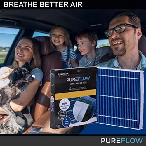 Filtro de ar da cabine HEPA PureFlow PC5644HX | Se encaixa 2023-16 Toyota Tacoma, 2008-03 Pontiac Vibe, -13 Dodge Dart