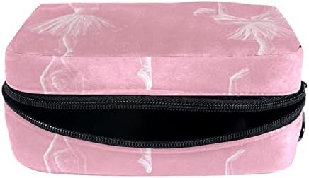 Tbouobt Gifts For Men Mulheres Bolsas de maquiagem Bolsa de higiene pessoal Pequenos sacos cosméticos, Ballet Artistic Pink Girl