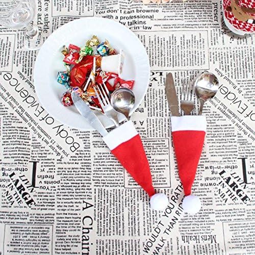 Yoyorule 1pc Caps de chapas de natal folhas de garfo decoração de utensílios de faca de mesa Decorações de Natal Ferramenta