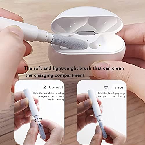 Kit de limpador de zalujmus para airpods 1 2 Pro, caneta de limpeza multifuncional, pincel macio para fones de ouvido Bluetooth