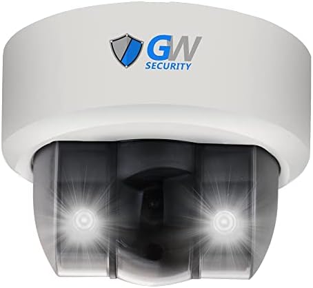 GW Security Super HD 5MP 1920p Outdoor/Indoor Spotlight Color Night Vision Poe IP Microfone de 2,8 mm Câmera de Segurança