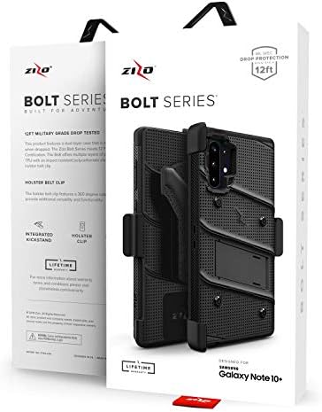 Zizo Bolt Series for Samsung Galaxy Note 10 Plus Case | Proteção de queda de grau militar de serviço pesado com o kickstand incluiu
