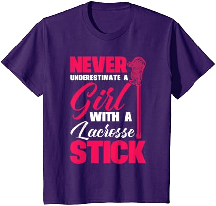Jogador de lacrosse engraçado Uma garota com uma camiseta de lacrosse