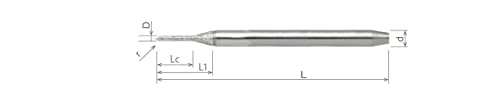 OSG 1,0mm de rebarbas do nariz de bola de carboneto - revestido de diamante - compatível com sistemas de moagem da