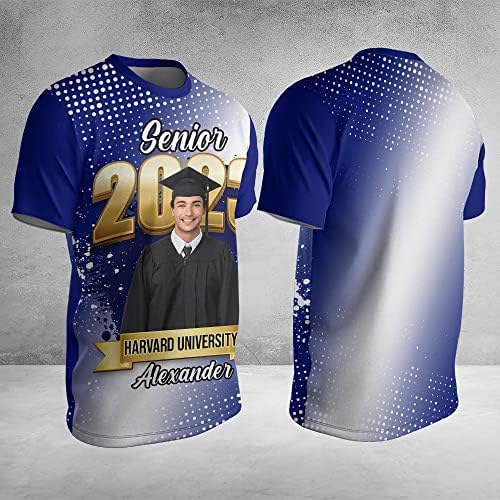 Camisa 3D personalizada Senior 2023 Classe de 23 Primeiro dia de escolar