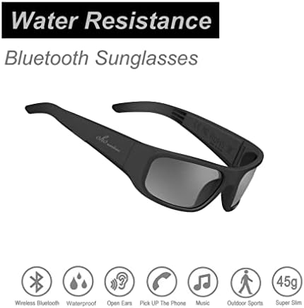 Óculos de sol Bluetooth oho, controle de voz e óculos inteligentes de estilo de orelha aberta Ouça música e chamadas