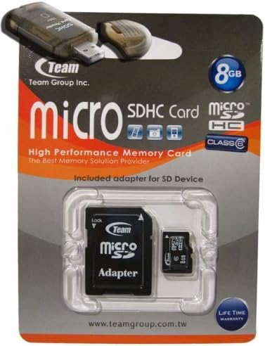 8 GB Turbo Classe 6 Card de memória microSDHC. A alta velocidade para o Nokia N86 8MP vem com um SD e adaptadores USB