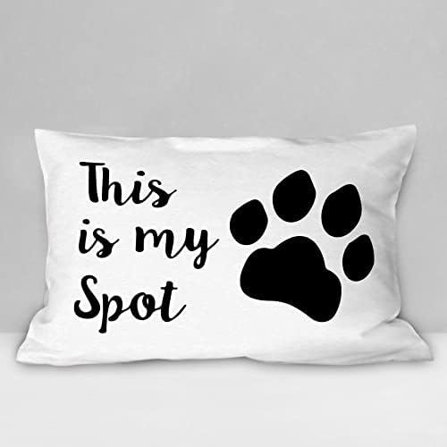 BUROSEV Este é o meu ponto de cão de cão pata de gato tampa de travesseiro de arremesso macio, travesseiro decorativo de pata