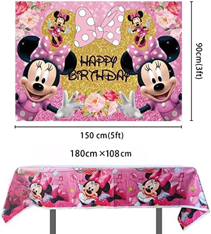 Cenário de mouse e mouse toweloth meninas de festas de aniversário e capa de mesa de tampa de mouse festas de festas de aniversário