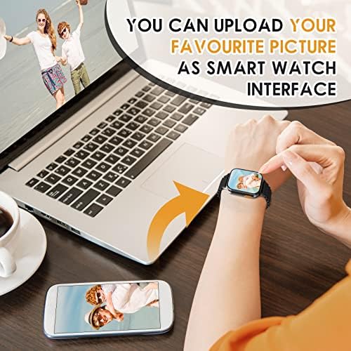 W@NYOU relógio inteligente com fones de ouvido, 1,96 “SmartWatch para Android/iOS, Relógios para homens Mulheres IP67