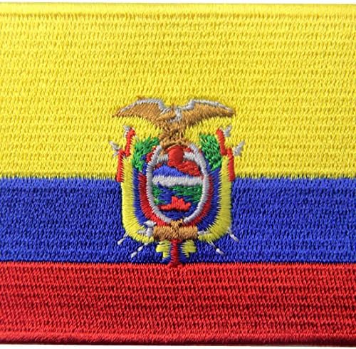 Equador Flag bordado emblema Equadoriano Ferro em Sew in National Patch