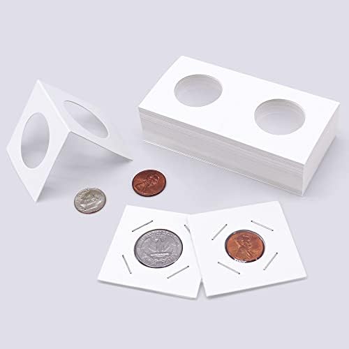 Moedas de moedas, 300pcs 6 tamanhos variados portadores de moedas, papelão de marca ihpukidi e mylar 2 x2 portadores de moedas para