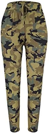 IYYVV Women Camouflage Print Pants Women Sports Casual Casual