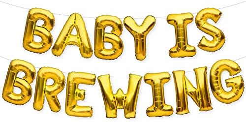 Festerforever baby está fabricando balões banner dourado decorações de chá de bebê sinal