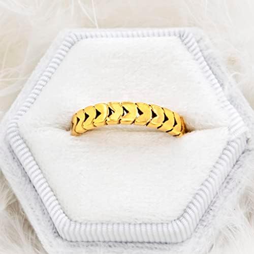 Luminava - anéis de ouro para mulheres - tamanhos 6,7,8 Aço inoxidável com revestimento de PVD de ouro - anéis fofos - anéis artesanais