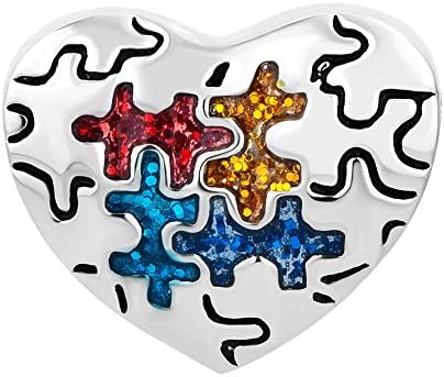 LovelyCharms Autism Conscientize o charme do quebra -cabeça.