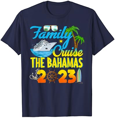 Cruzeiro em família The Bahamas 2023 T-shirt de férias combinando de verão